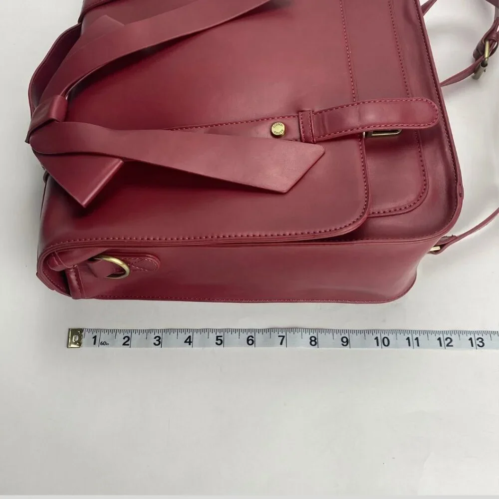 ECOSUSI Bow Summer Garden Romance Burgundy Wine Red Briefcase Bag/Backpack